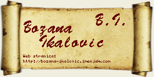 Božana Ikalović vizit kartica